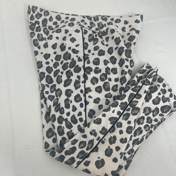 Lisette L Montreal Leopard Print Stretch Pants Gray White 14 - Picture 8 of 16